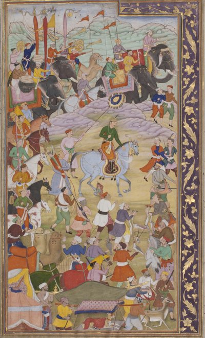 The Emperor Akbar Hunts at Sanganer on His Way to Gujarat by Mukund